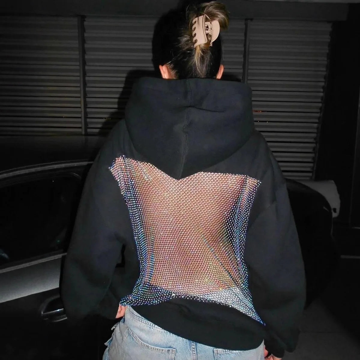 Cutout Back Hoodie by Laurhalf