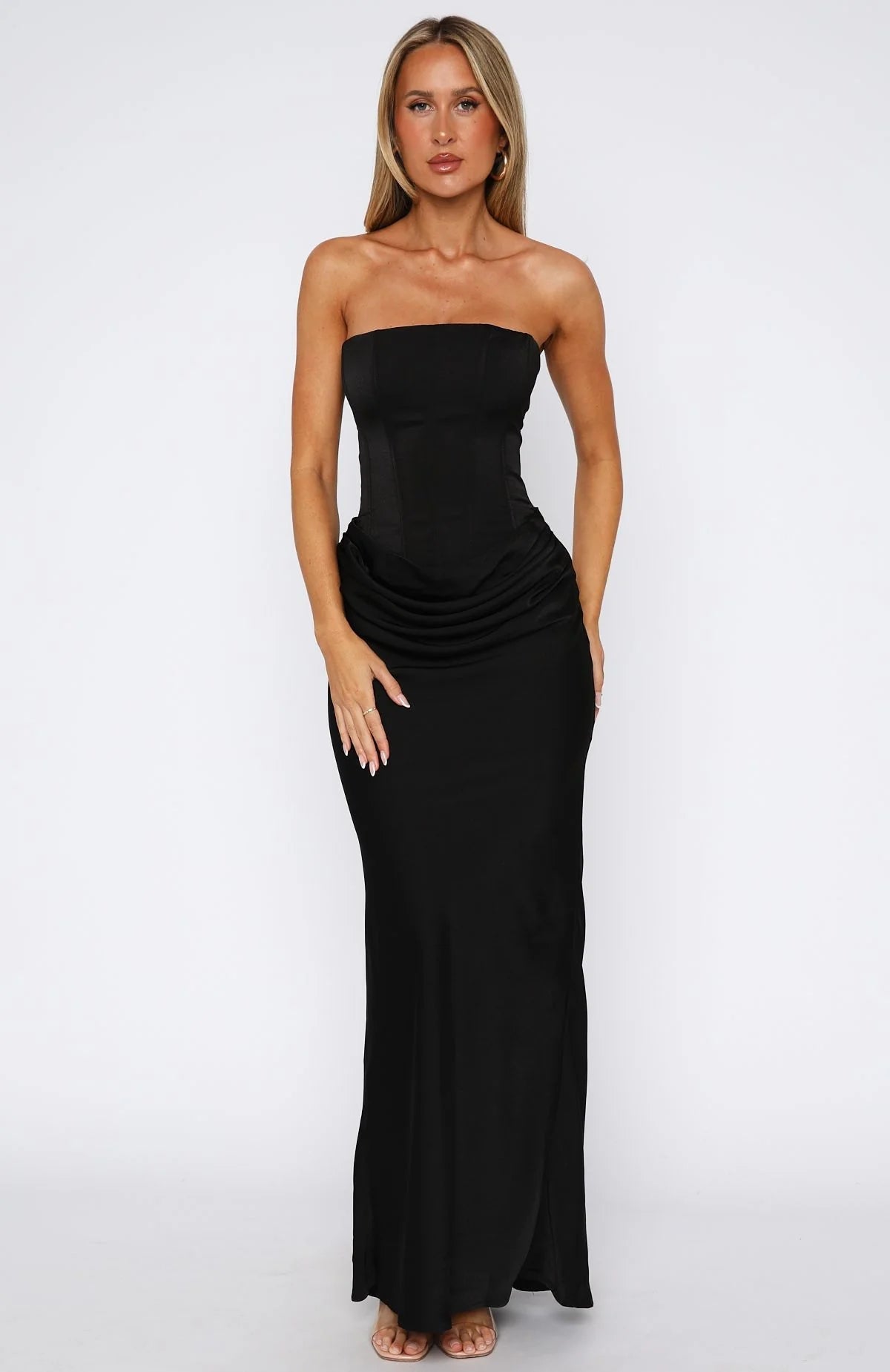 Satin Flow Long Maxi Dress