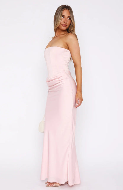 Satin Flow Long Maxi Dress