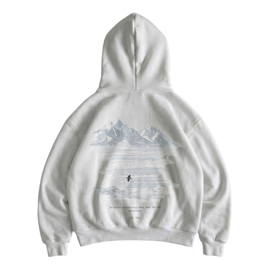 Lone Penguin "But Why" Oversized Hoodie.